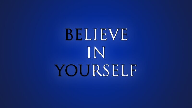 Text on Blue Background — Inspirational, Minimalist