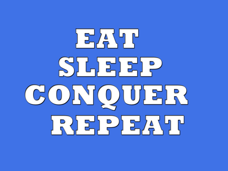 Text on Blue Background — Minimalist, Vector Art
