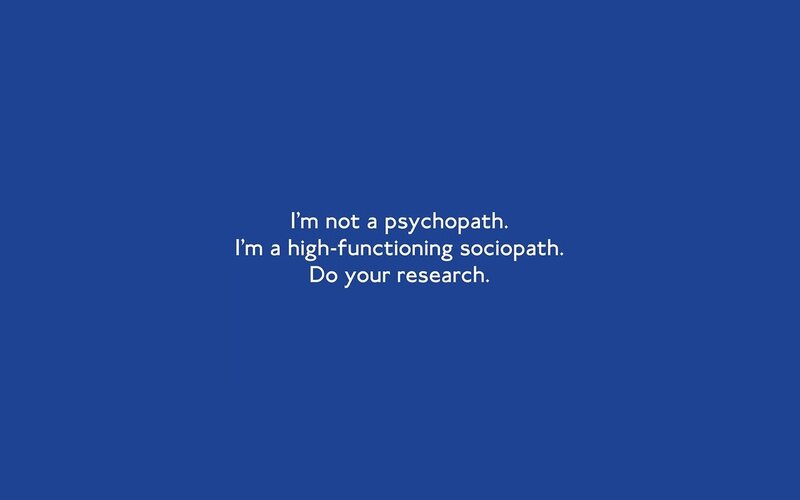 Text on Blue Background — Minimalist, White