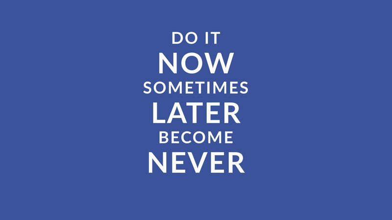 Text on Blue Background — Motivational