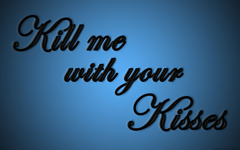 Text on Blue Background — Romantic