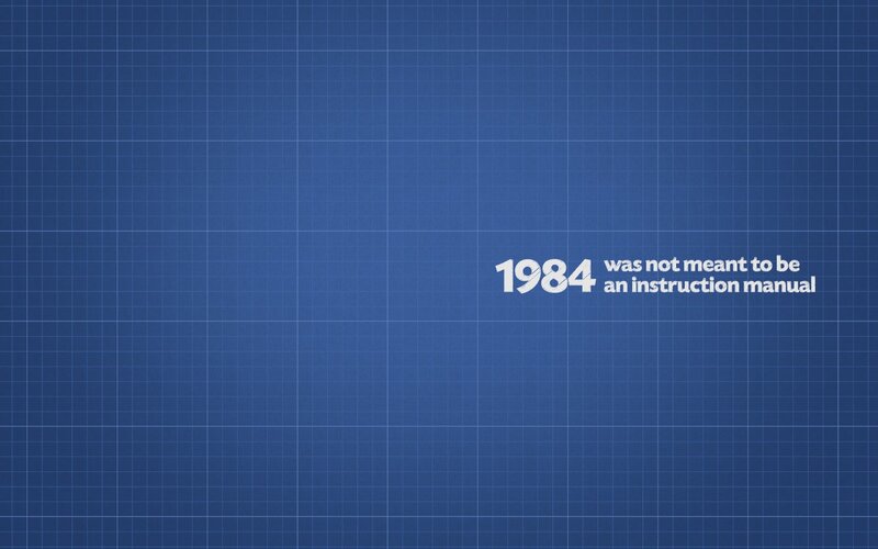 Text on Blue Grid