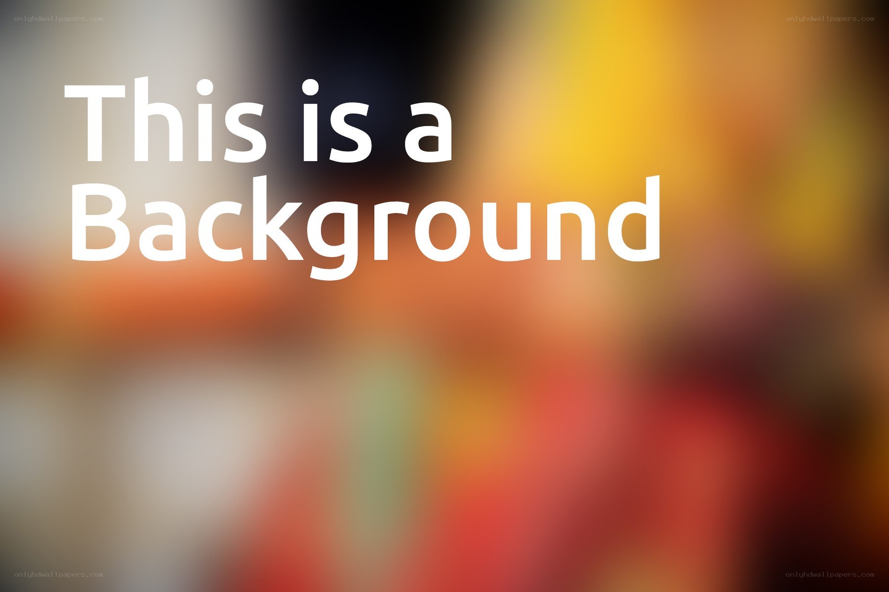 text on blurred background