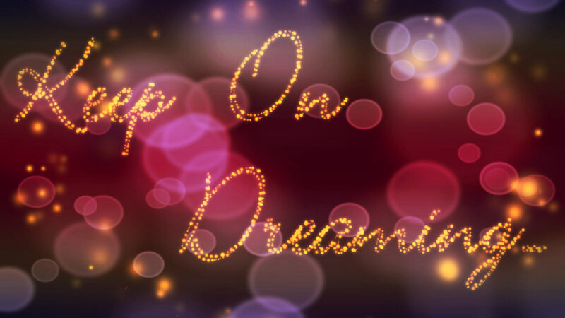 Text on Bokeh Background — Red, Dreamy