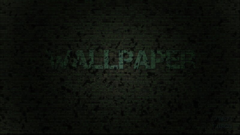 Text on Brick Wall — Black, Dark