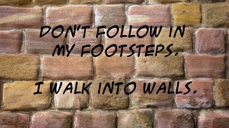 Text on Brick Wall — Brown