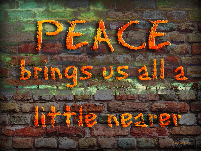 Text on Brick Wall — Orange