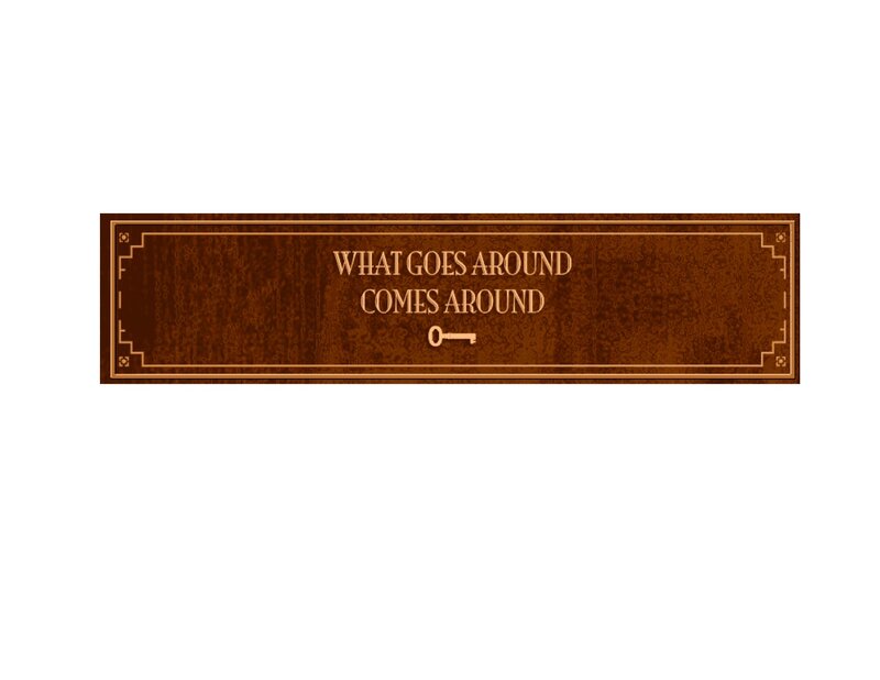 Text on Brown Plaque