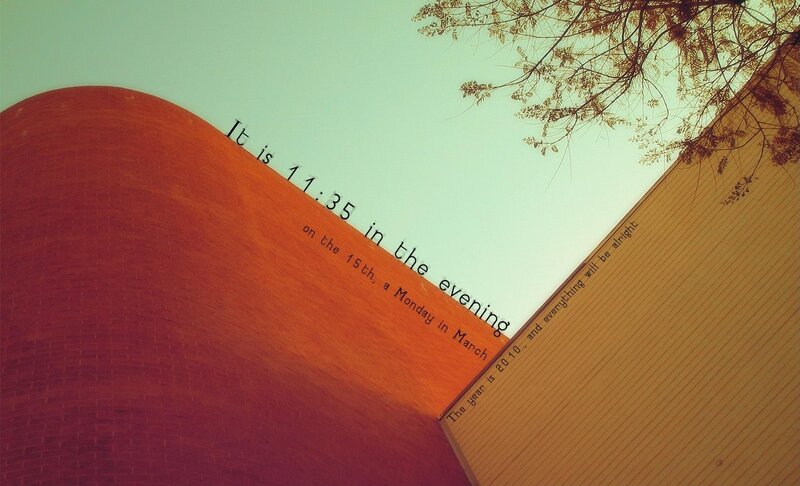 Text on building walls