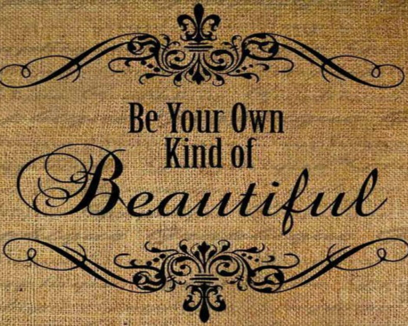 Text on Burlap Fabric