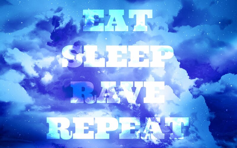 Text on Cloudy Sky — Blue, Dreamy