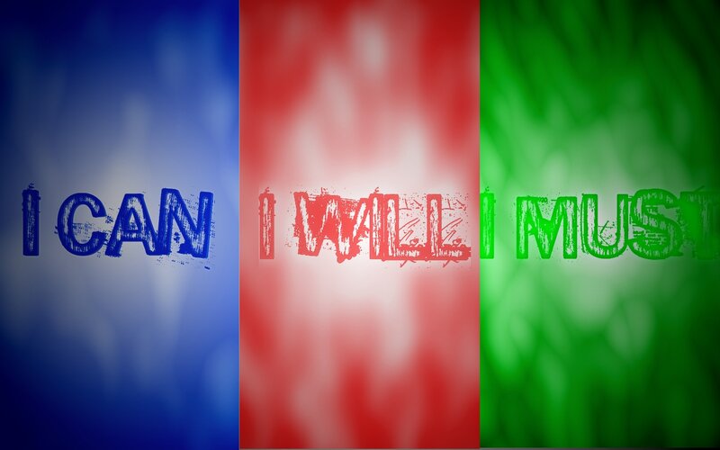 Text on Colored Background — Blue, Motivational