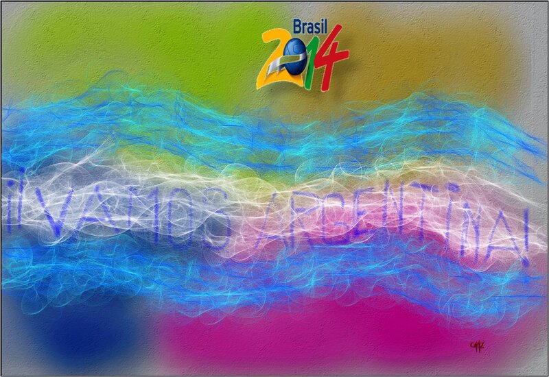 Text on Colorful Background — Blue, Energetic