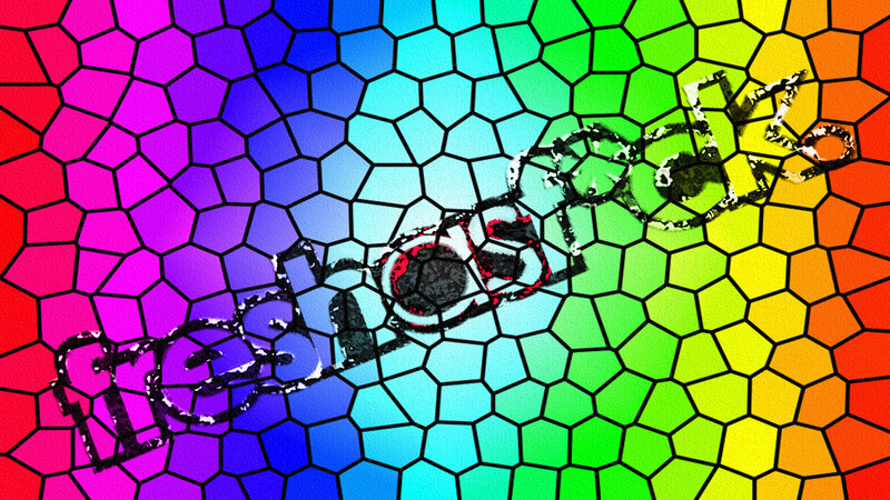 Text on Colorful Mosaic