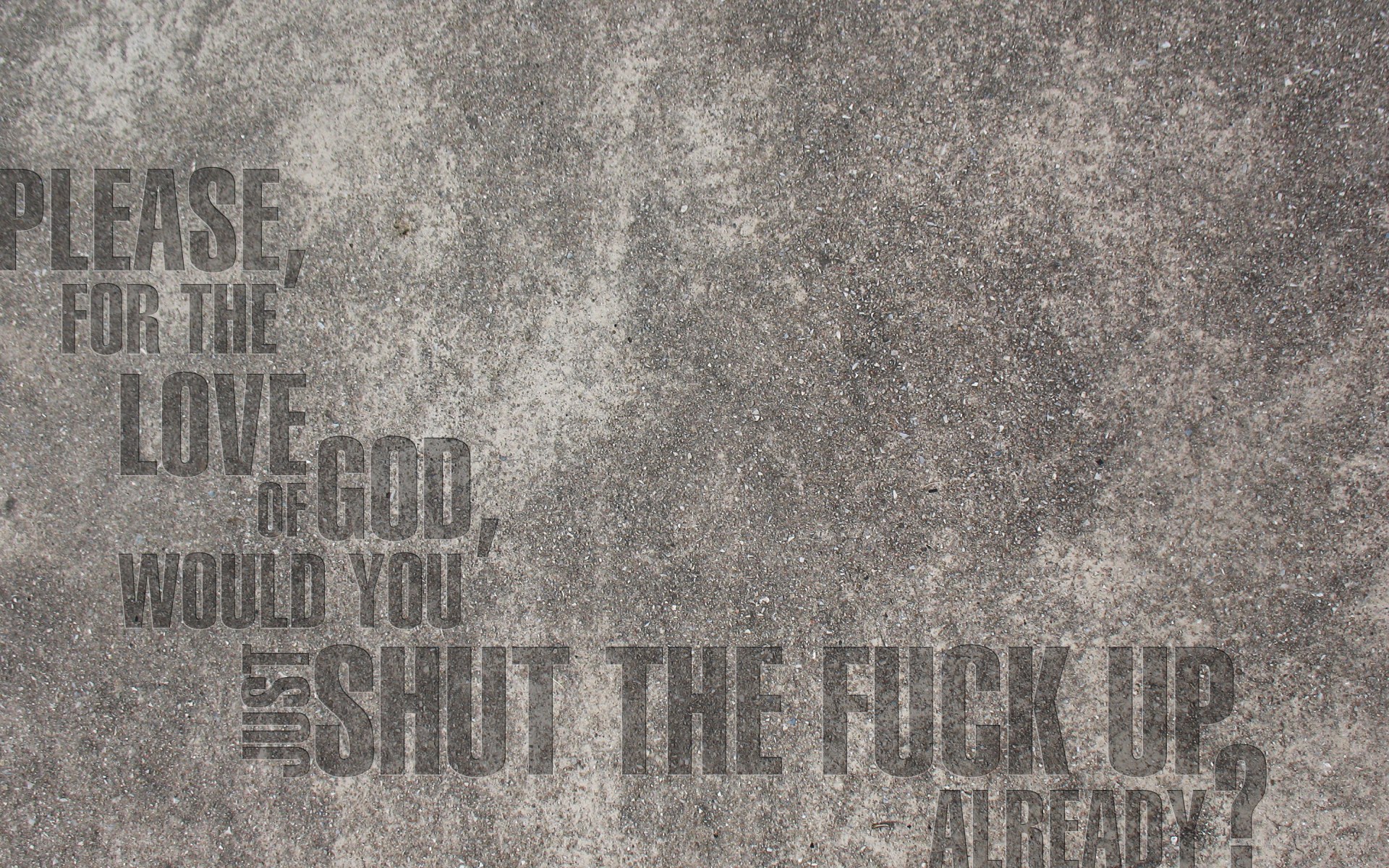 text on concrete wall