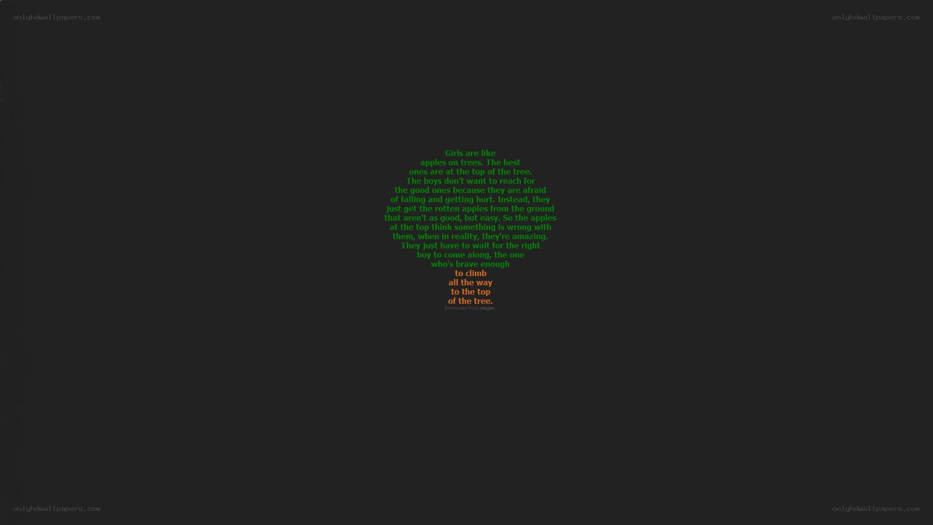 text on dark background