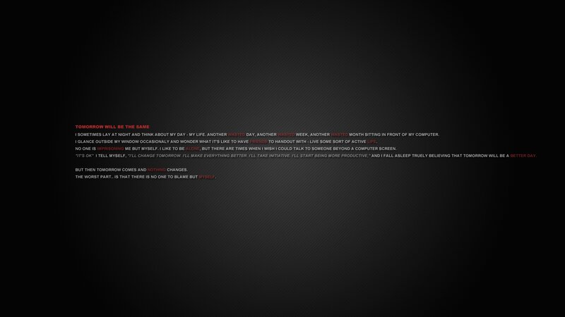 text on dark background