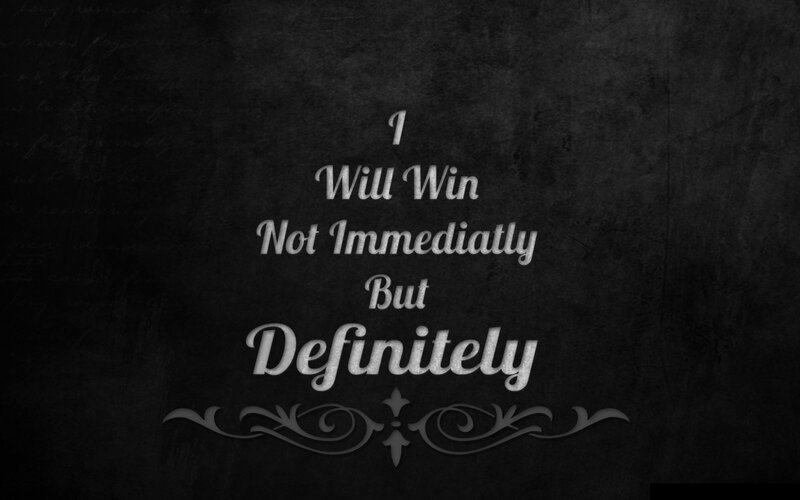 Text on Dark Background — Black, Determined