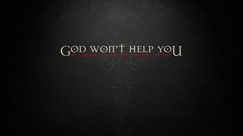 Text on Dark Background — Black, Digital Art, Cross