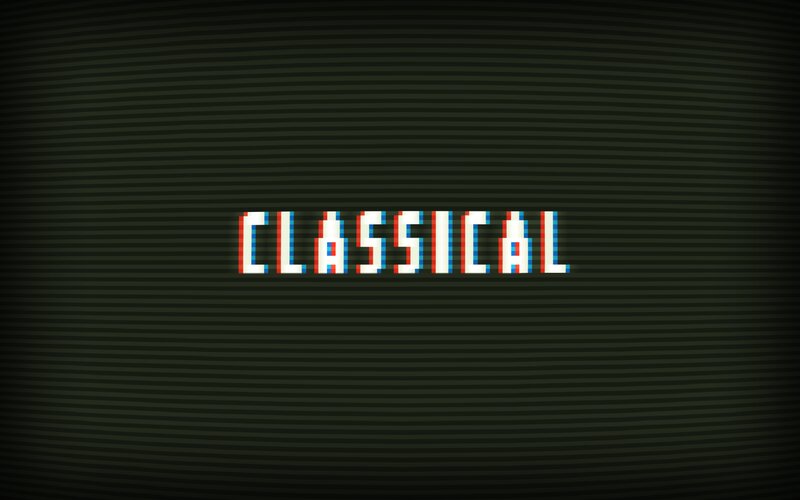 Text on Dark Background — Black, Glitchy