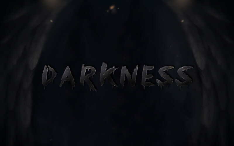 Text on Dark Background — Black, Night, Digital Art, Darkness