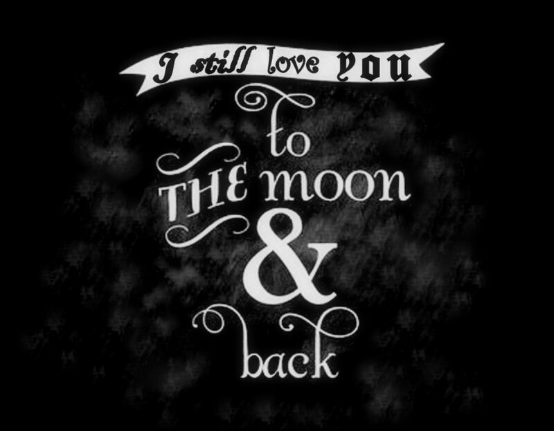 Text on Dark Background — Black, Romantic