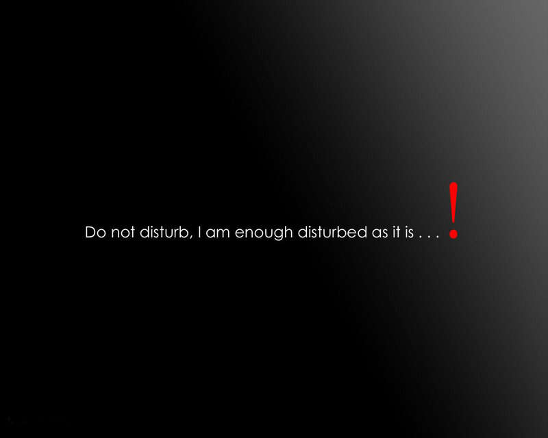 Text on Dark Background — Black, Serious, Minimalist, Exclamation Mark