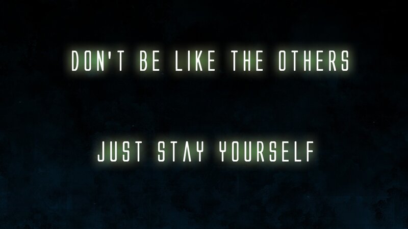 Text on Dark Background — Black, Serious, Minimalist, White, Green