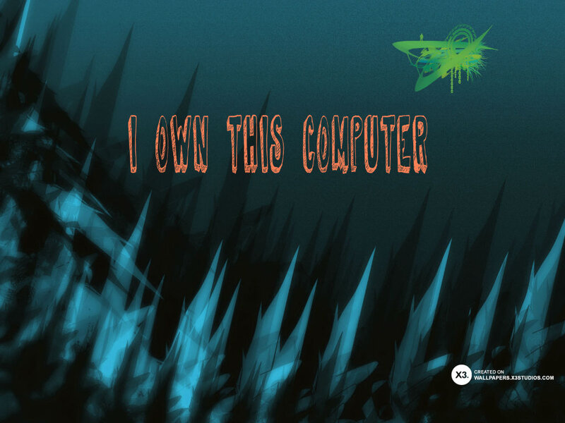 Text on Dark Background — Blue, Digital Art, Spikes