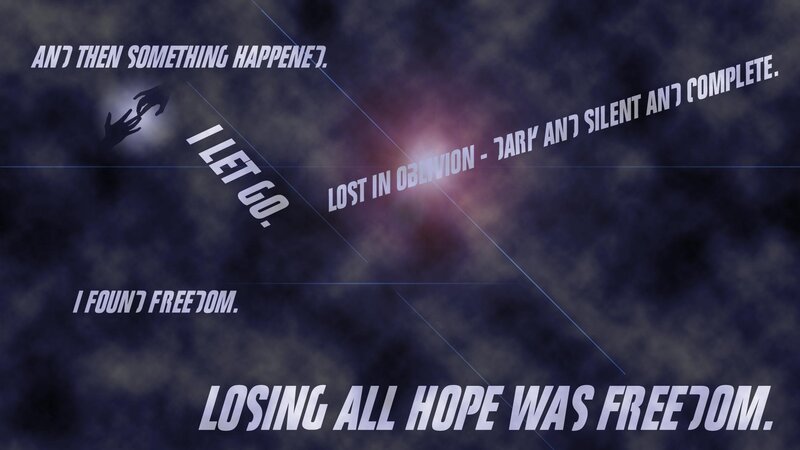 Text on Dark Background — Blue, Dramatic, Digital Art