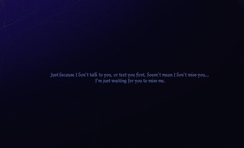 Text on Dark Background — Blue, Melancholic