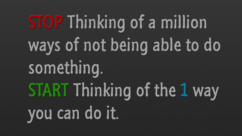 Text on Dark Background — Gray, Motivational