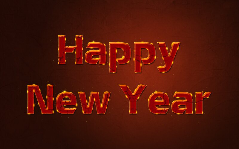 Text on Dark Background — Red, Celebratory, Digital Art