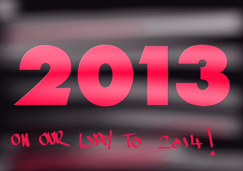 Text on Dark Background — Red, Celebratory