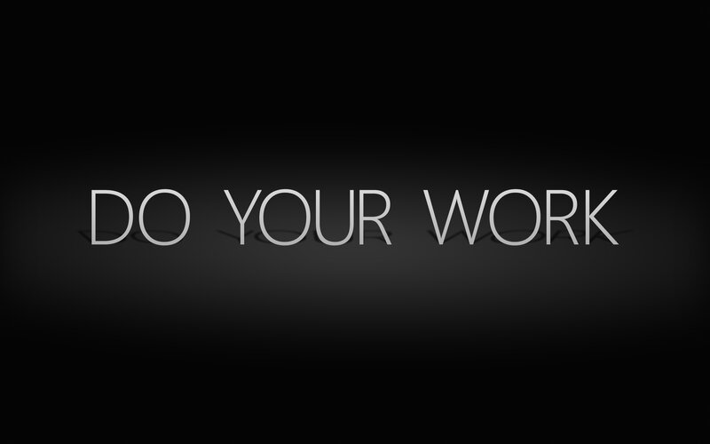Text on Dark Background — Serious, Do Your Work