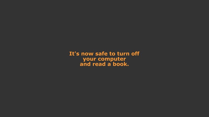 Text on Dark Screen — Black, Calm