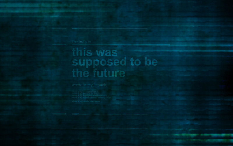 Text on Dark Screen — Blue