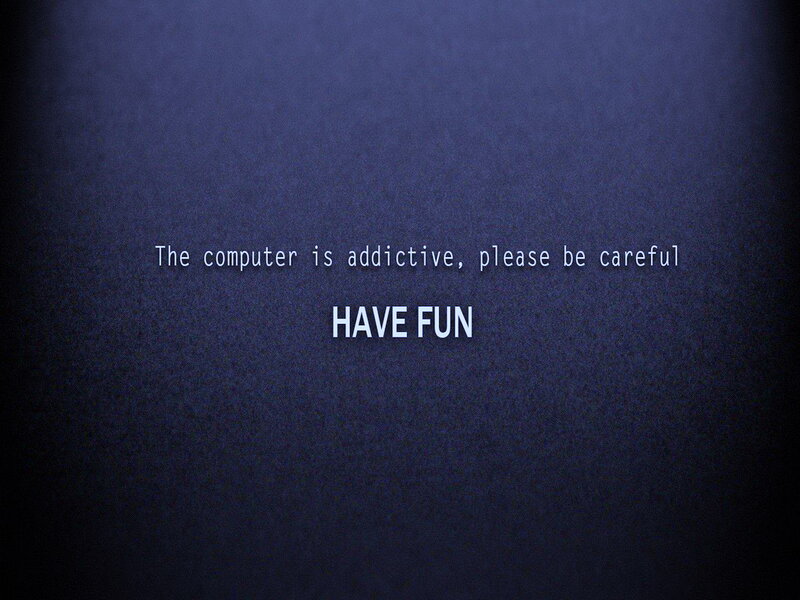 Text on Dark Screen