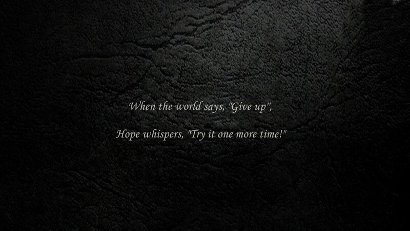 Text on Dark Surface — Black, Inspirational