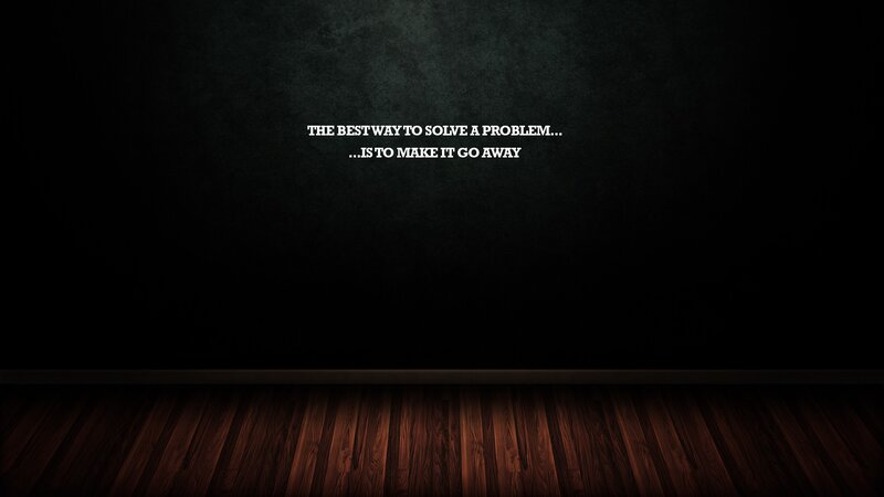 Text on Dark Wall — Black, Dramatic