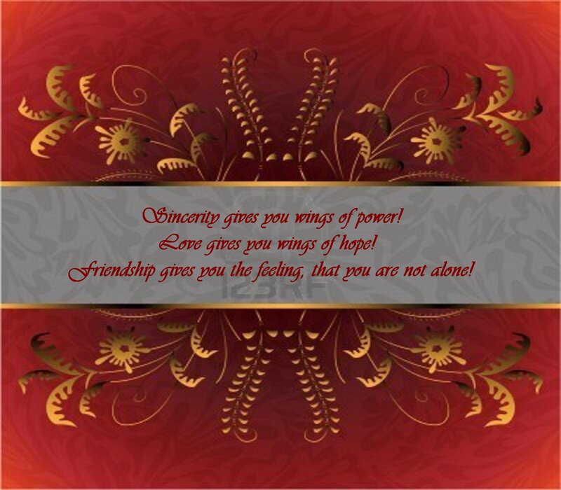 Text on Decorative Background — Red