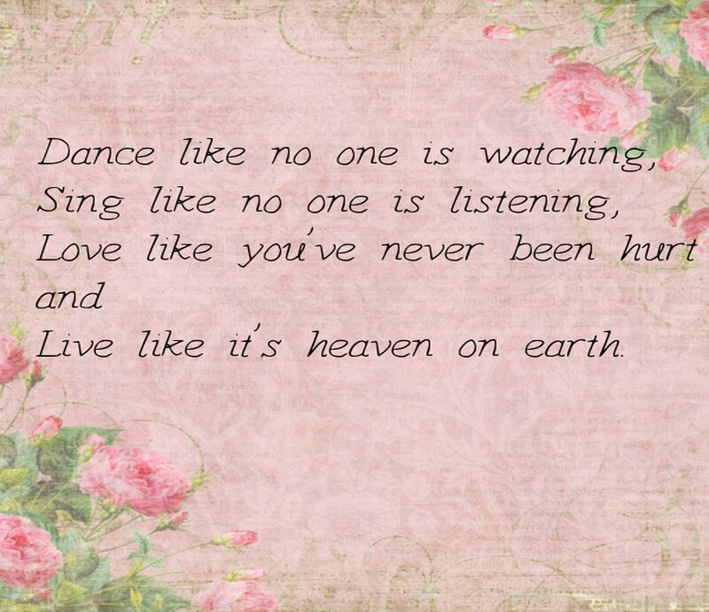 Text on Floral Background — Pink