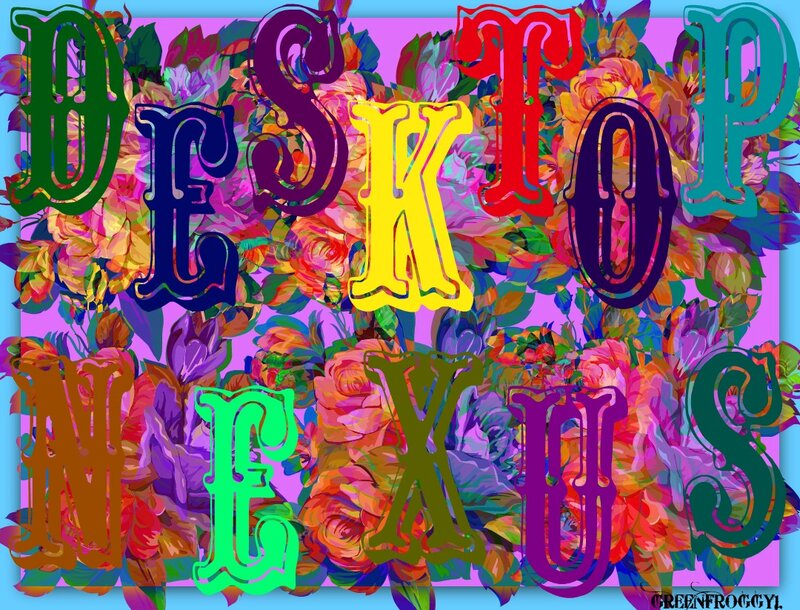 Text on Floral Background — Purple, Vibrant