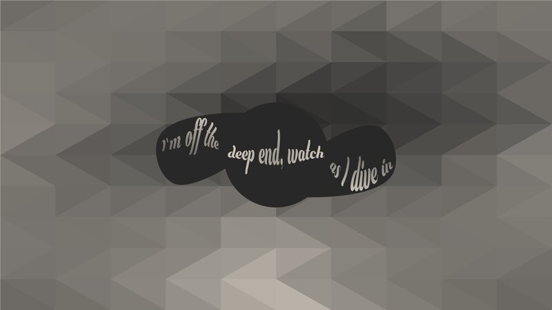 Text on Geometric Background — Gray, Minimalist