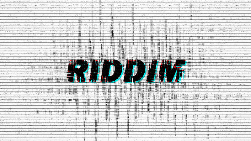 Text on Glitchy Screen — Black