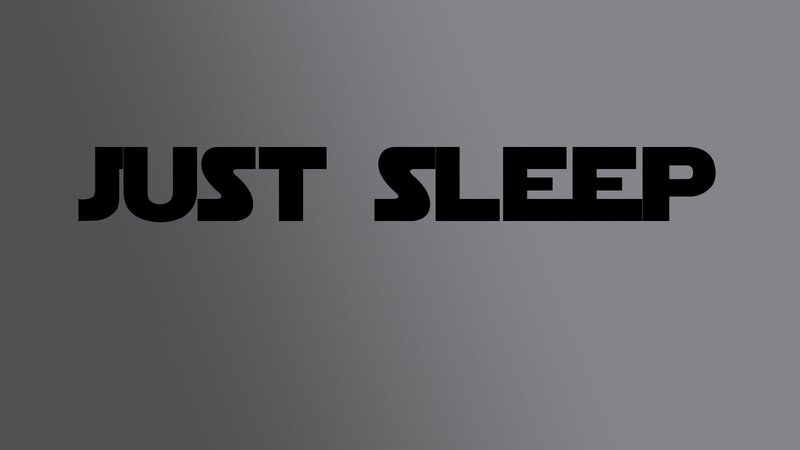 Text on Gray Background — Calm, Minimalist, Black, Just Sleep