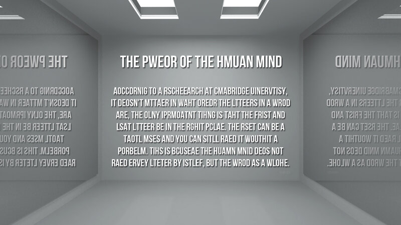 Text on Gray Walls