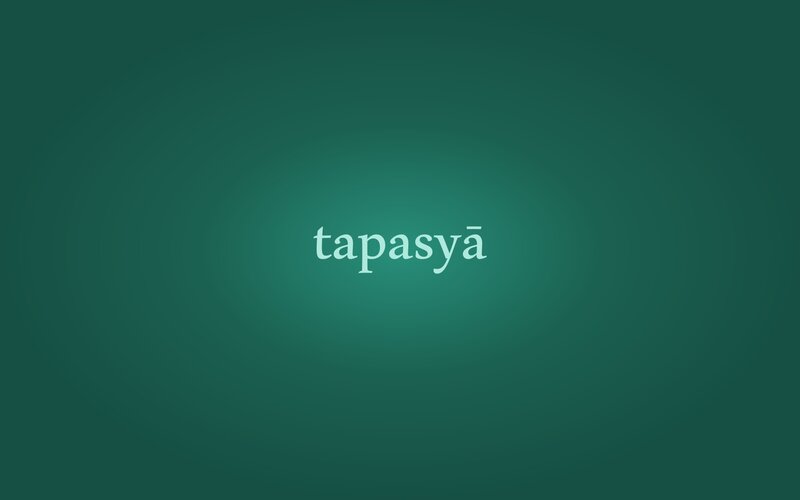 Text on Green Background — Calm, Minimalist, Tapasyā