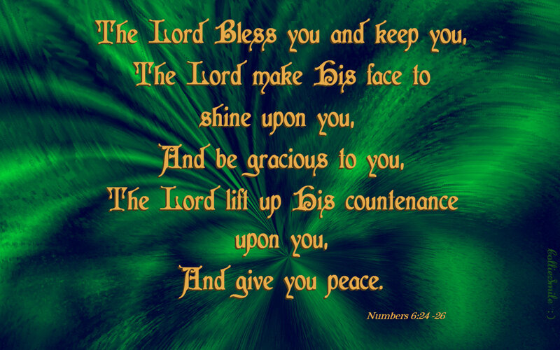 Text on Green Background — Serene, Digital Art