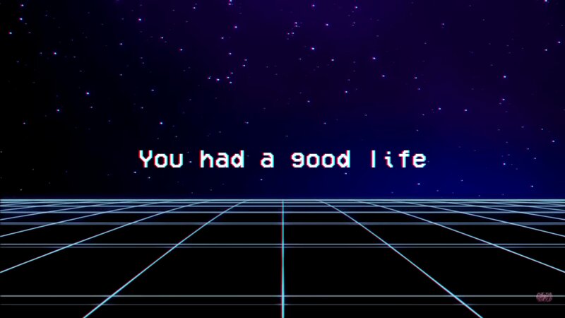 Text on Grid Background — Black